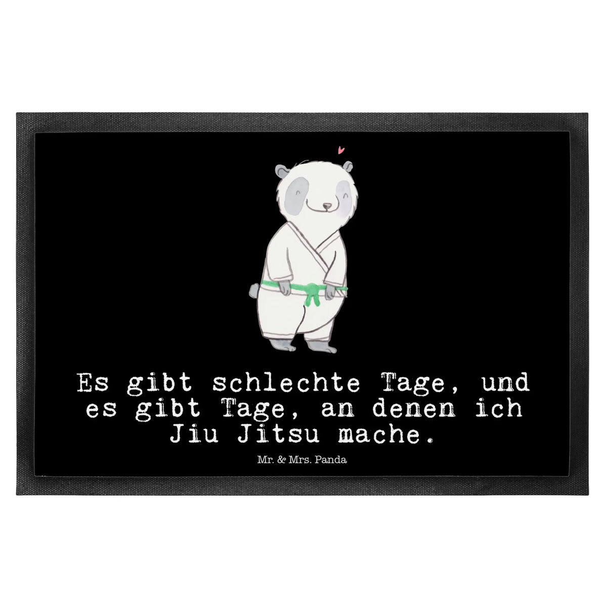 Doormat panda Jiu Jitsu Gift, sport, hobby, giving, thank you, award, profit, athlete, self defense, Jiu Jitsu, Japanese martial art