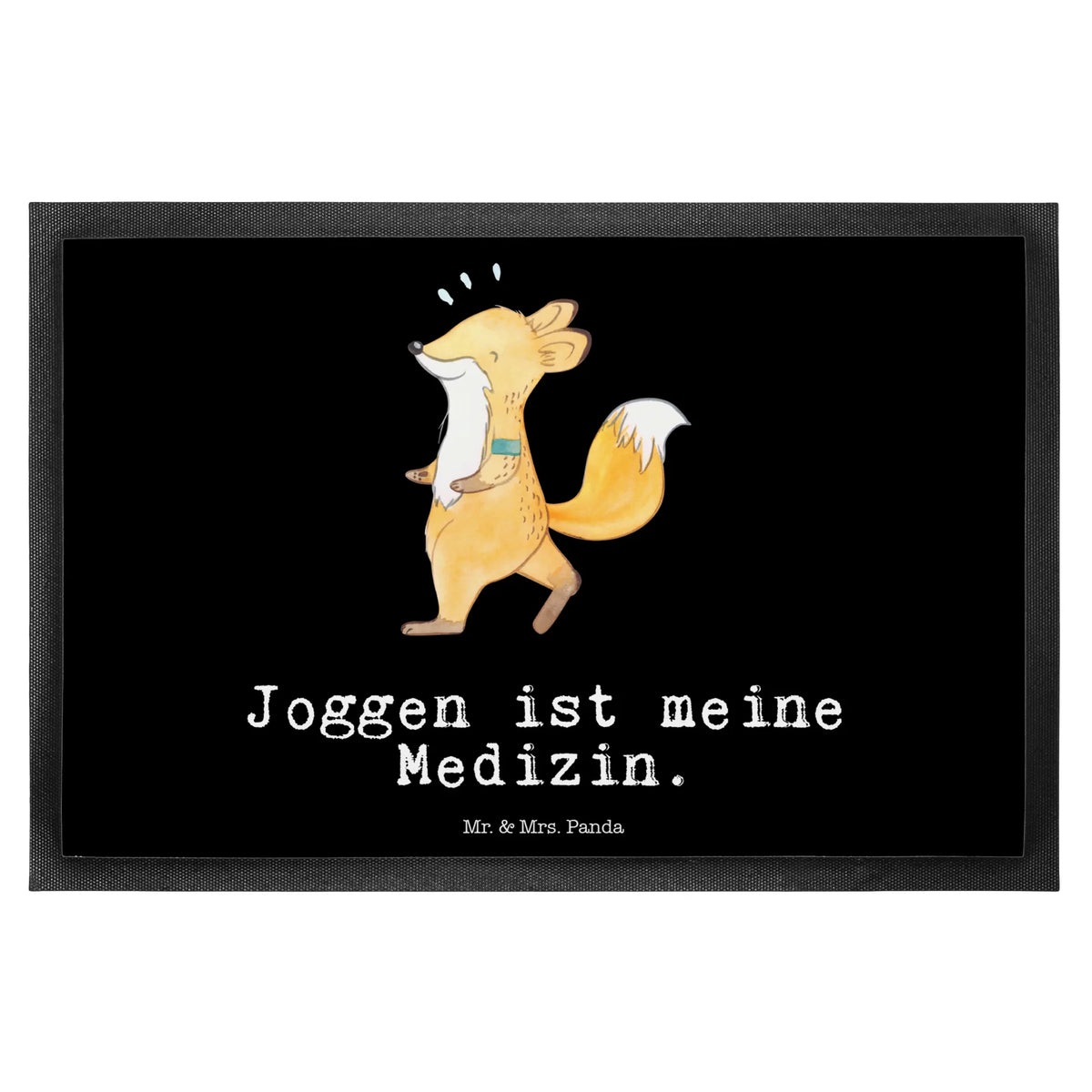 Doormat Fox Jog Gift, sport, hobby, giving, thank you, award, profit, athlete, jogging, running