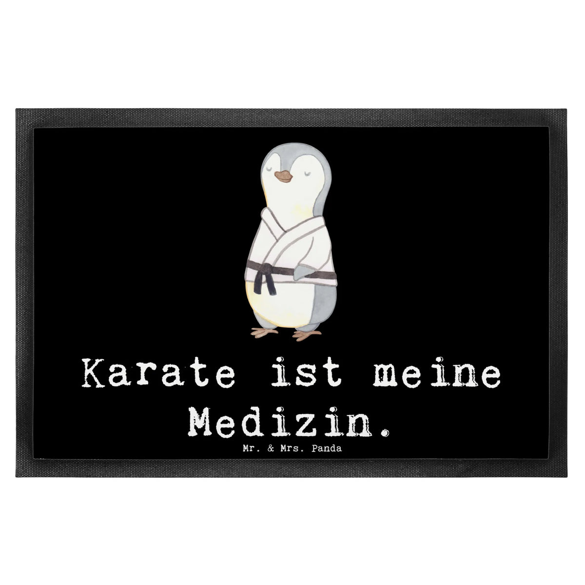 Doormat penguin karate giving, Gift, thank you, award, profit, athlete, self defense, martial arts, karate club