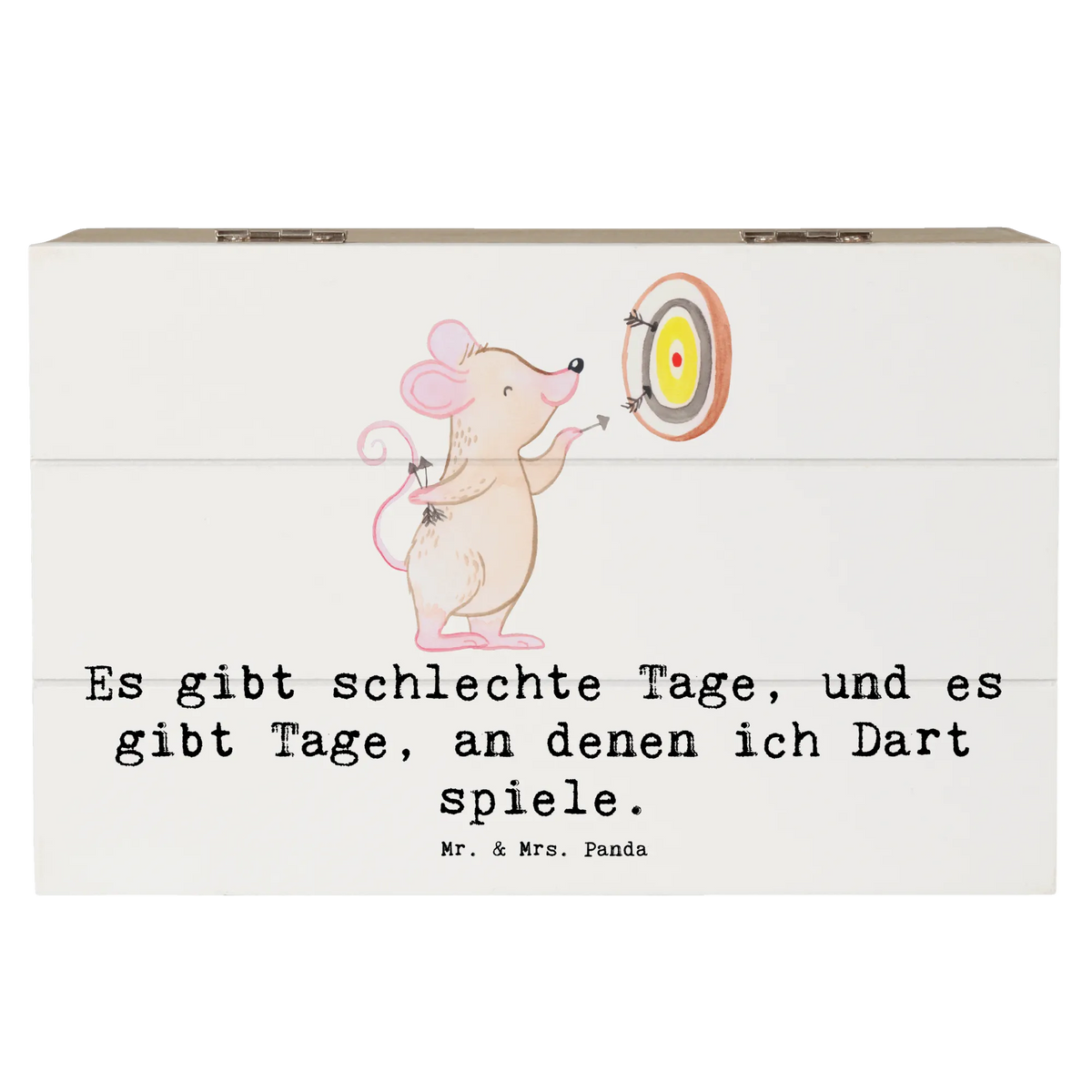 Holzkiste Maus Dart spielen