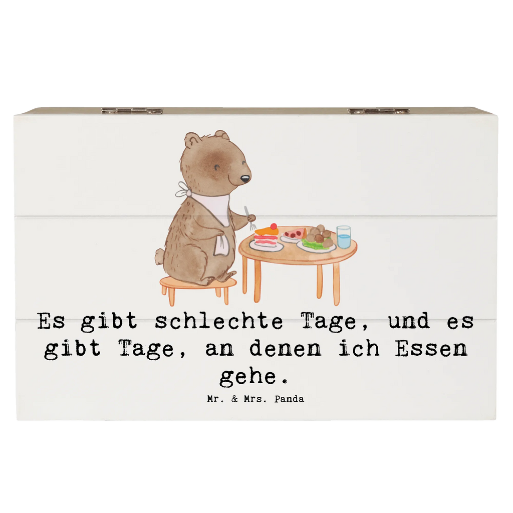 Holzkiste Bär Essen gehen Geschenkbox, Kiste, Dekokiste, Schatulle, Geschenkdose, XXL, Erinnerungsbox, Holzkiste, Erinnerungskiste, Aufbewahrungsbox, Truhe, Schatzkiste, Geschenk, Sport, Sportart, Hobby, Schenken, Danke, Dankeschön, Auszeichnung, Gewinn, Sportler, Restaurant, Essen, Restaurantbesuch, Essen gehen