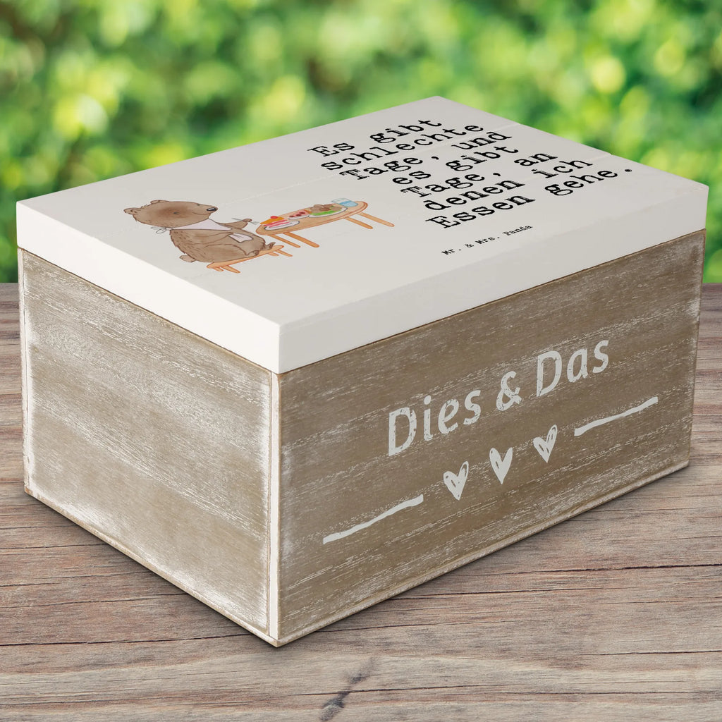 Holzkiste Bär Essen gehen Geschenkbox, Kiste, Dekokiste, Schatulle, Geschenkdose, XXL, Erinnerungsbox, Holzkiste, Erinnerungskiste, Aufbewahrungsbox, Truhe, Schatzkiste, Geschenk, Sport, Sportart, Hobby, Schenken, Danke, Dankeschön, Auszeichnung, Gewinn, Sportler, Restaurant, Essen, Restaurantbesuch, Essen gehen
