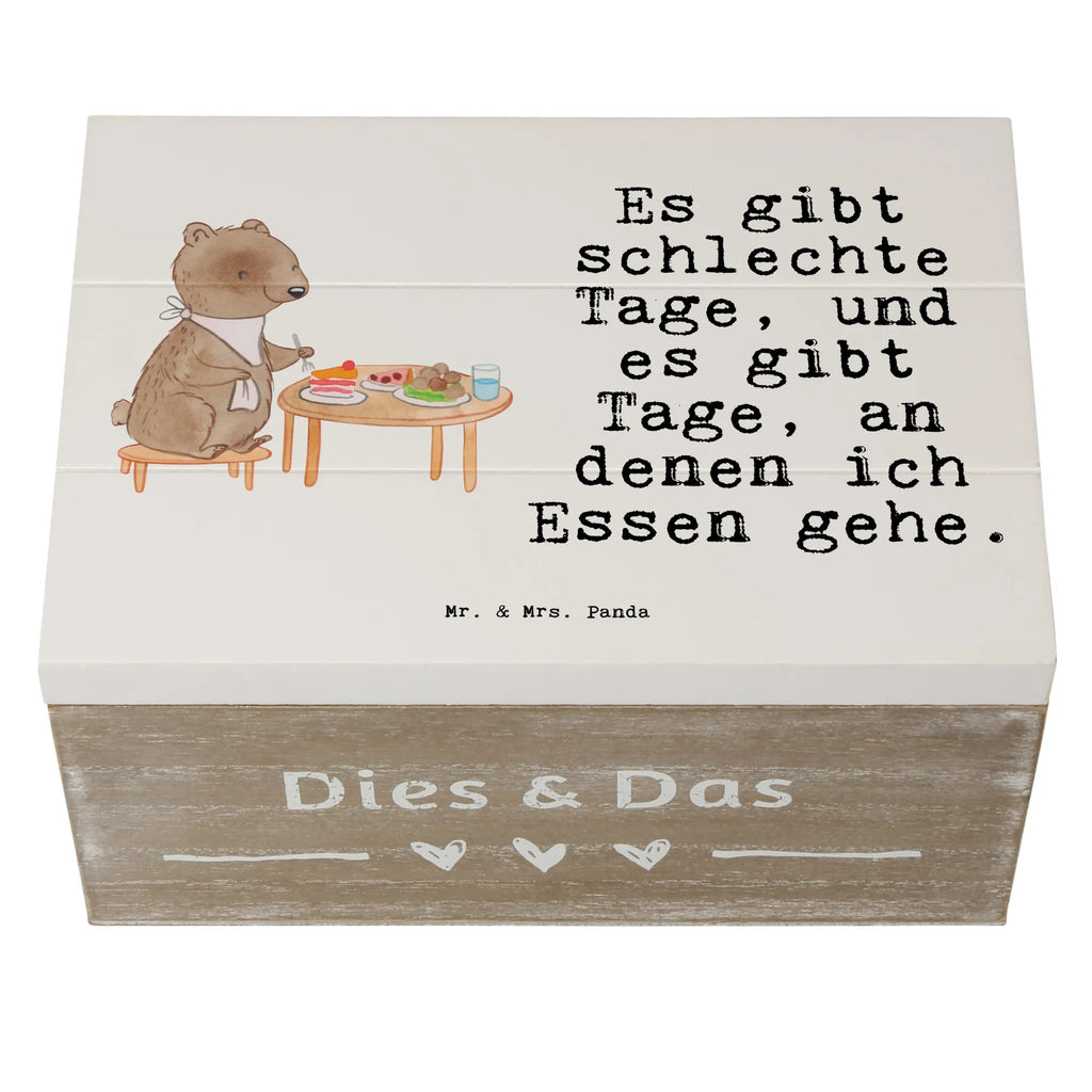 Holzkiste Bär Essen gehen Geschenkbox, Kiste, Dekokiste, Schatulle, Geschenkdose, XXL, Erinnerungsbox, Holzkiste, Erinnerungskiste, Aufbewahrungsbox, Truhe, Schatzkiste, Geschenk, Sport, Sportart, Hobby, Schenken, Danke, Dankeschön, Auszeichnung, Gewinn, Sportler, Restaurant, Essen, Restaurantbesuch, Essen gehen