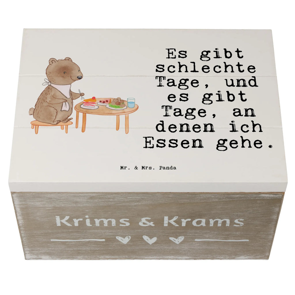 Holzkiste Bär Essen gehen Geschenkbox, Kiste, Dekokiste, Schatulle, Geschenkdose, XXL, Erinnerungsbox, Holzkiste, Erinnerungskiste, Aufbewahrungsbox, Truhe, Schatzkiste, Geschenk, Sport, Sportart, Hobby, Schenken, Danke, Dankeschön, Auszeichnung, Gewinn, Sportler, Restaurant, Essen, Restaurantbesuch, Essen gehen