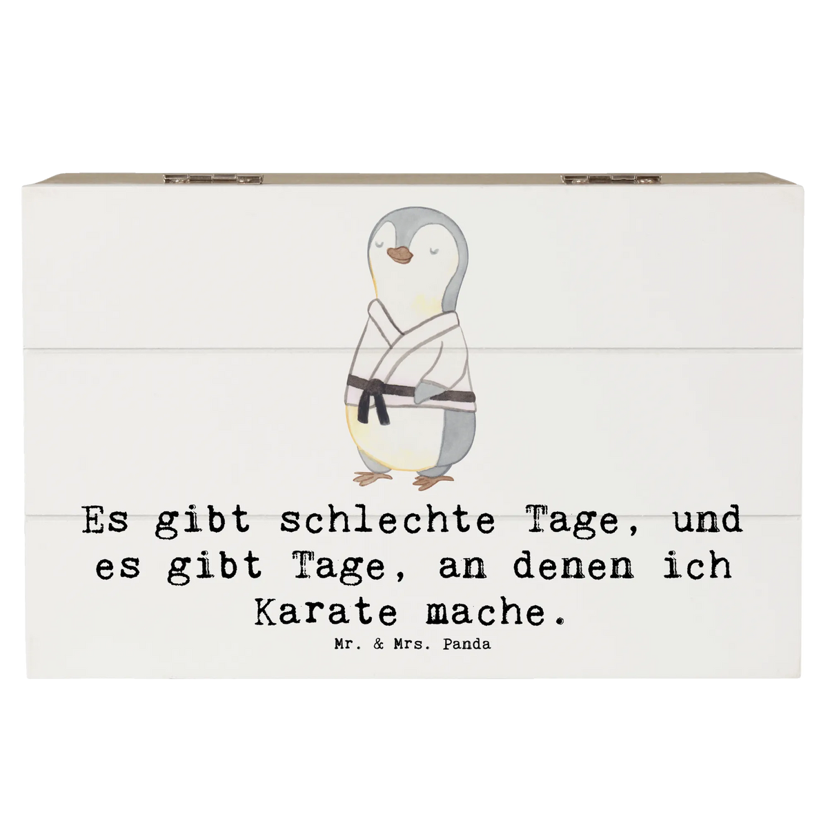 Wooden chest penguin karate Gift, giving, athlete, profit, award, thank you, karate club, self defense, martial arts