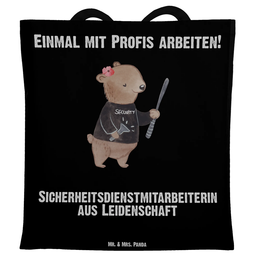 Tragetasche Sicherheitsdienstmitarbeiterin aus Leidenschaft Stoffbeutel, Schultertasche, Laptoptasche, Beutel, Stofftasche, Tragetasche, Jutebeutel, Jutetasche, Einkaufstasche, Shopper, Einkaufstüte, Tasche, Badetasche, Strandtasche, Umhängetasche, Beuteltasche, Beruf, Ausbildung, Jubiläum, Abschied, Rente, Kollege, Kollegin, Geschenk, Schenken, Arbeitskollege, Mitarbeiter, Firma, Danke, Dankeschön