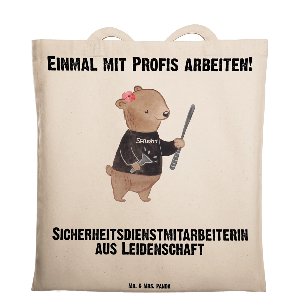 Tragetasche Sicherheitsdienstmitarbeiterin aus Leidenschaft Stoffbeutel, Schultertasche, Laptoptasche, Beutel, Stofftasche, Tragetasche, Jutebeutel, Jutetasche, Einkaufstasche, Shopper, Einkaufstüte, Tasche, Badetasche, Strandtasche, Umhängetasche, Beuteltasche, Beruf, Ausbildung, Jubiläum, Abschied, Rente, Kollege, Kollegin, Geschenk, Schenken, Arbeitskollege, Mitarbeiter, Firma, Danke, Dankeschön