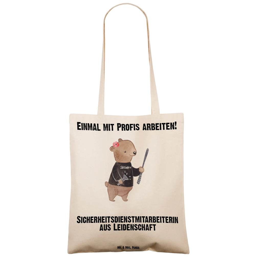 Tragetasche Sicherheitsdienstmitarbeiterin aus Leidenschaft Stoffbeutel, Schultertasche, Laptoptasche, Beutel, Stofftasche, Tragetasche, Jutebeutel, Jutetasche, Einkaufstasche, Shopper, Einkaufstüte, Tasche, Badetasche, Strandtasche, Umhängetasche, Beuteltasche, Beruf, Ausbildung, Jubiläum, Abschied, Rente, Kollege, Kollegin, Geschenk, Schenken, Arbeitskollege, Mitarbeiter, Firma, Danke, Dankeschön