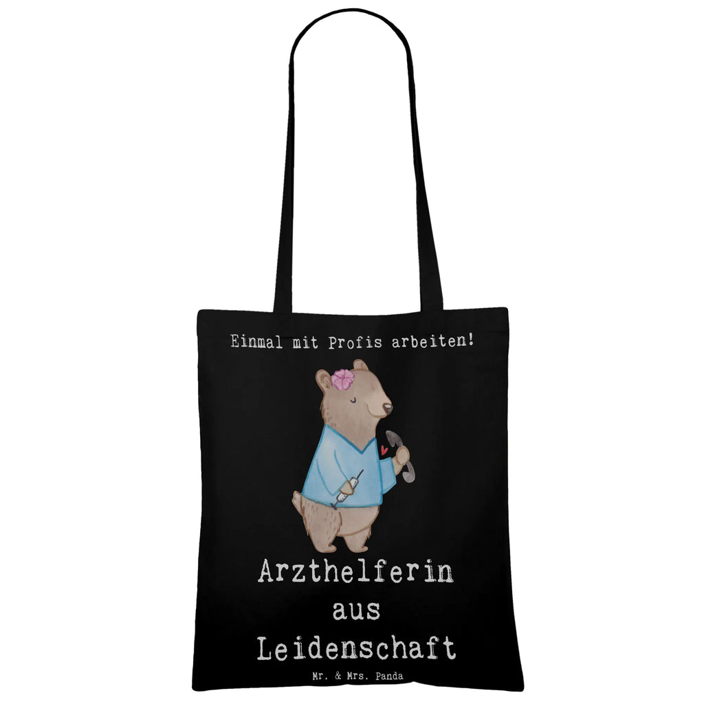 Tragetasche Arzthelferin aus Leidenschaft Einkaufstasche, Strandtasche, Laptoptasche, Beuteltasche, Einkaufstüte, Tasche, Badetasche, Jutetasche, Stoffbeutel, Beutel, Tragetasche, Jutebeutel, Umhängetasche, Stofftasche, Schultertasche, Shopper, Beruf, Ausbildung, Jubiläum, Abschied, Rente, Kollege, Kollegin, Geschenk, Schenken, Arbeitskollege, Mitarbeiter, Firma, Danke, Dankeschön, Medizinische Fachangestellte, Arzthelferin
