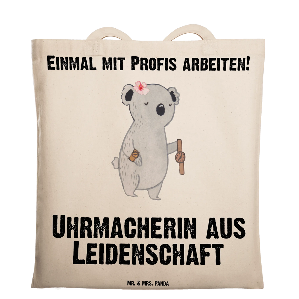 Tote bag female watchmaker Passion Beuteltasche, Umhängetasche, Schultertasche, Jutebeutel, Laptoptasche, Tasche, Strandtasche, Stoffbeutel, Stofftasche, Shopper, Jutetasche, Einkaufstasche, Badetasche, Einkaufstüte, Beutel, Tragetasche, Beruf, Ausbildung, Jubiläum, Abschied, Rente, Kollege, Kollegin, Geschenk, Schenken, Arbeitskollege, Mitarbeiter, Firma, Danke, Dankeschön