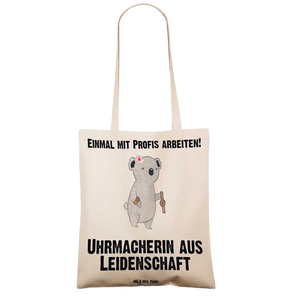 Tote bag female watchmaker Passion Beuteltasche, Umhängetasche, Schultertasche, Jutebeutel, Laptoptasche, Tasche, Strandtasche, Stoffbeutel, Stofftasche, Shopper, Jutetasche, Einkaufstasche, Badetasche, Einkaufstüte, Beutel, Tragetasche, Beruf, Ausbildung, Jubiläum, Abschied, Rente, Kollege, Kollegin, Geschenk, Schenken, Arbeitskollege, Mitarbeiter, Firma, Danke, Dankeschön