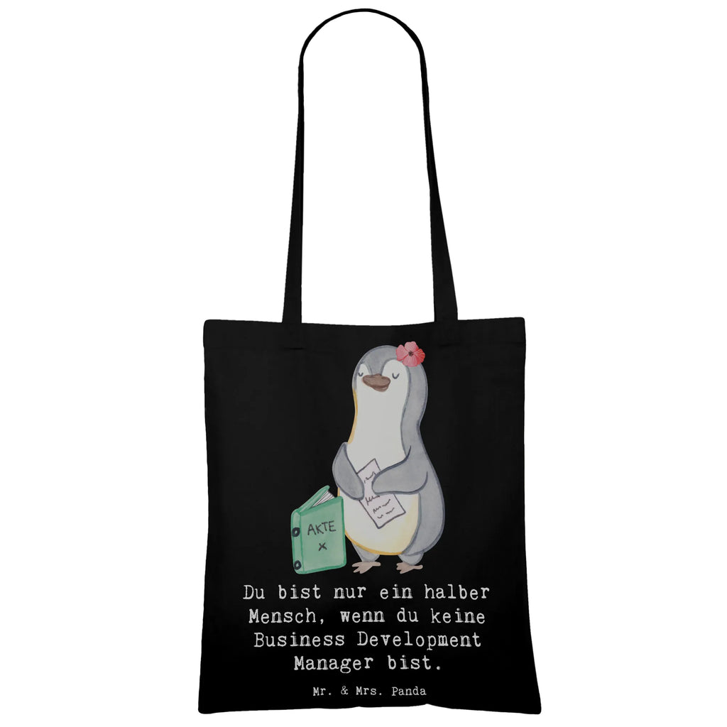 Tragetasche Business Development Manager mit Herz Tragetasche, Beuteltasche, Tasche, Jutetasche, Schultertasche, Stofftasche, Badetasche, Beutel, Jutebeutel, Laptoptasche, Einkaufstasche, Einkaufstüte, Strandtasche, Umhängetasche, Shopper, Stoffbeutel, Beruf, Ausbildung, Jubiläum, Abschied, Rente, Kollege, Kollegin, Geschenk, Schenken, Arbeitskollege, Mitarbeiter, Firma, Danke, Dankeschön