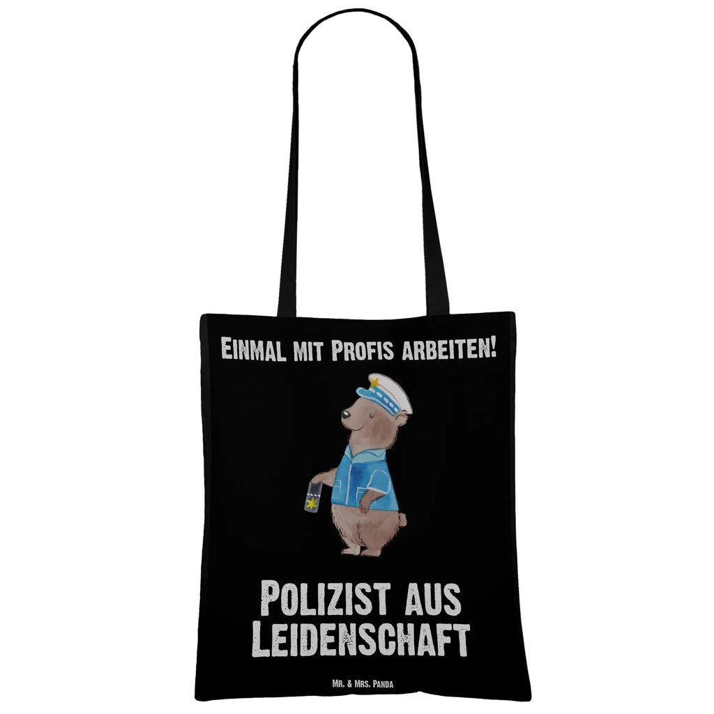 Tote bag policeman Passion Stoffbeutel, Tasche, Stofftasche, Badetasche, Strandtasche, Jutetasche, Einkaufstüte, Beutel, Jutebeutel, Tragetasche, Schultertasche, Beuteltasche, Shopper, Einkaufstasche, Umhängetasche, Laptoptasche, Beruf, Ausbildung, Jubiläum, Abschied, Rente, Kollege, Kollegin, Geschenk, Schenken, Arbeitskollege, Mitarbeiter, Firma, Danke, Dankeschön, Polizei, Cop, Polizeibeamter, Polizist, Wachmann, Studium