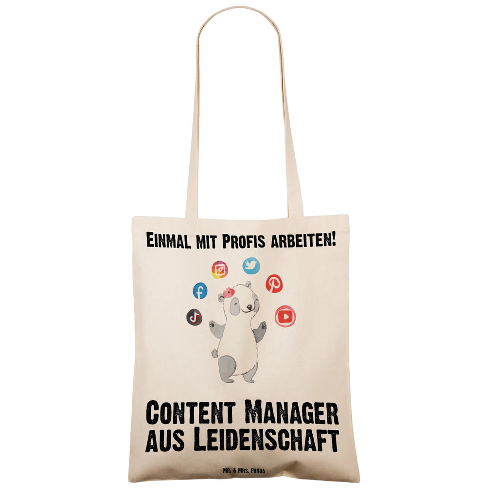 Tragetasche Content Manager aus Leidenschaft Tragetasche, Beutel, Shopper, Einkaufstüte, Badetasche, Einkaufstasche, Tasche, Beuteltasche, Stoffbeutel, Jutebeutel, Strandtasche, Jutetasche, Stofftasche, Umhängetasche, Laptoptasche, Schultertasche, Beruf, Ausbildung, Jubiläum, Abschied, Rente, Kollege, Kollegin, Geschenk, Schenken, Arbeitskollege, Mitarbeiter, Firma, Danke, Dankeschön