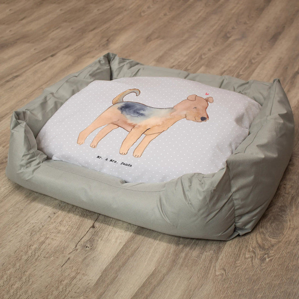 Hundebett Airedale Terrier Lebensretter Hundekissen, Hundebettchen, Hundekörbchen, Hundeschlafplatz, Hundemöbel, Körbchen, Hundebett, Hundeliege, Tierbett, Hund, Liegeplatz, Hundesofa, Hundebett Luxus, Hundedecke, Hunderasse, Rassehund, Hundebesitzer, Geschenk, Tierfreund, Schenken, Welpe