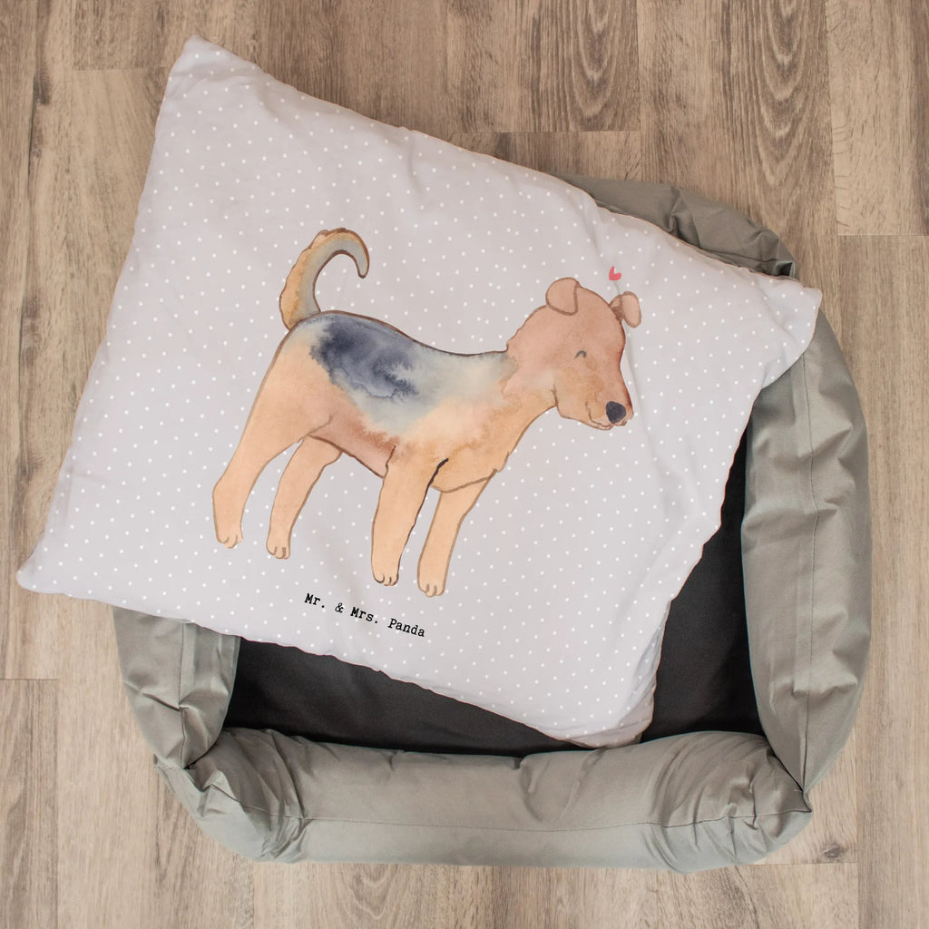 Hundebett Airedale Terrier Lebensretter Hundekissen, Hundebettchen, Hundekörbchen, Hundeschlafplatz, Hundemöbel, Körbchen, Hundebett, Hundeliege, Tierbett, Hund, Liegeplatz, Hundesofa, Hundebett Luxus, Hundedecke, Hunderasse, Rassehund, Hundebesitzer, Geschenk, Tierfreund, Schenken, Welpe