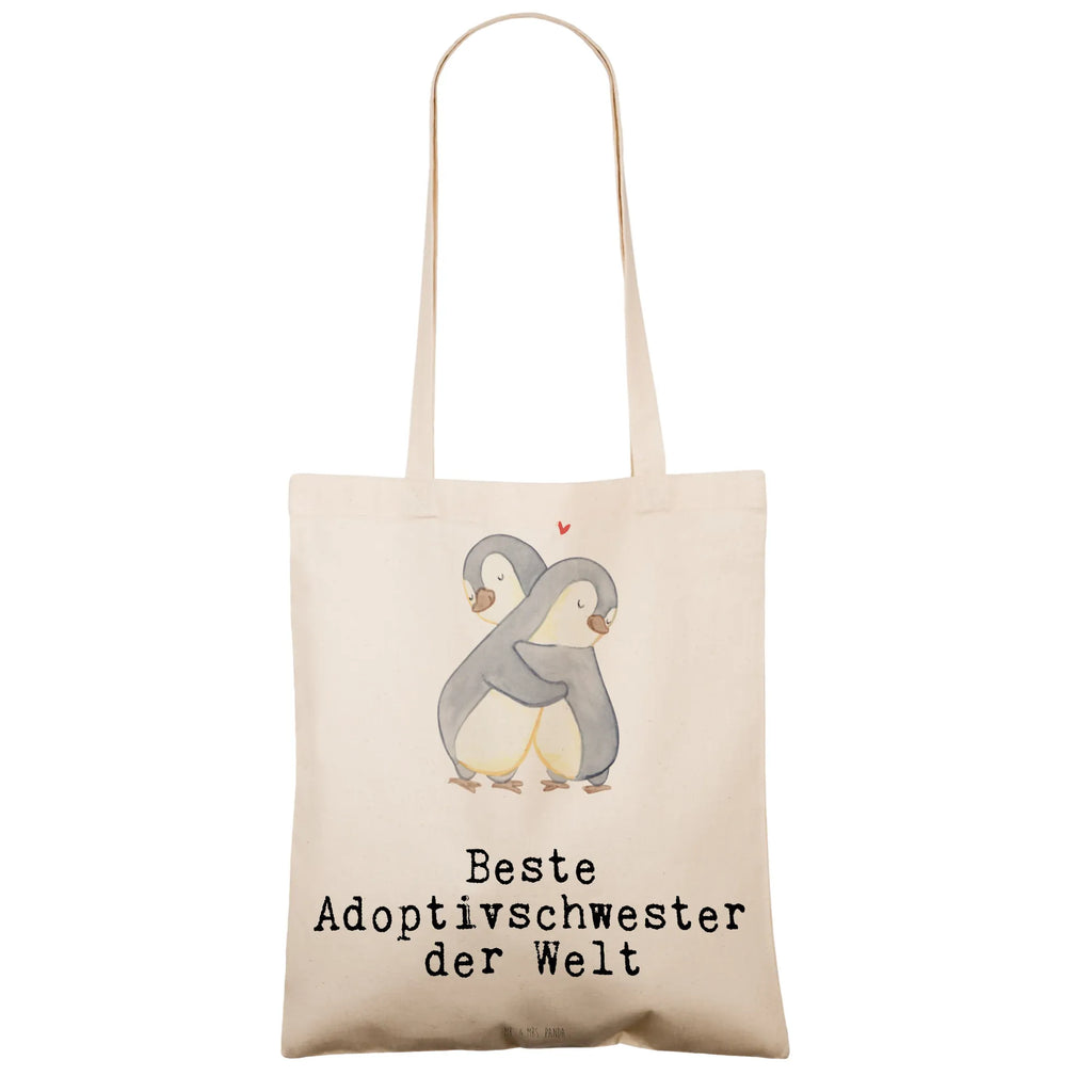 Tote bag penguin Best adoptive sister in the world Stoffbeutel, Einkaufstasche, Shopper, Jutebeutel, Tragetasche, Tasche, Jutetasche, Einkaufstüte, Badetasche, Laptoptasche, Strandtasche, Stofftasche, Schultertasche, Beutel, Umhängetasche, Beuteltasche, für, Dankeschön, Geschenk, Schenken, Geburtstag, Geburtstagsgeschenk, Geschenkidee, Danke, Bedanken, Mitbringsel, Freude machen, Geschenktipp, adoptiert, Kleinigkeit, Geschwister, Schwester, Familie, Tochter, Beste, Sister, Adoptiv, Schwesterherz, Adoptivschwester
