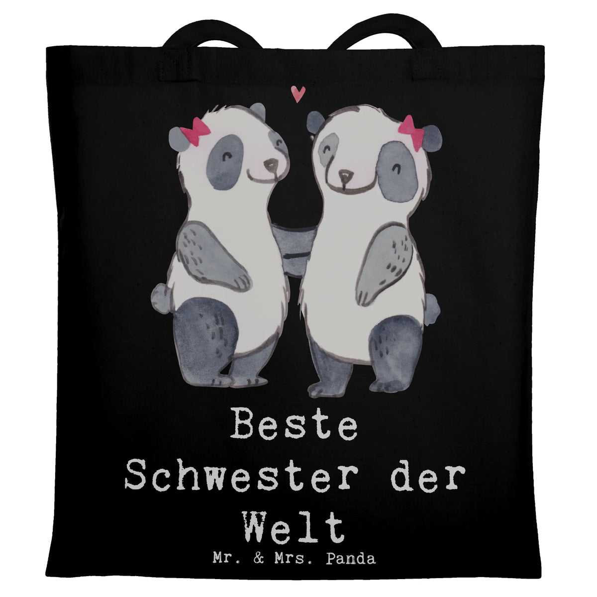 Tragetasche Panda Beste Schwester der Welt Stoffbeutel, baumwoll shopper, Freizeittasche, universaltasche, textiltasche, schulterbeutel, beutel baumwolle, Schultasche, Jutebeutel, Jutetasche, Unitasche, schultertasche baumwolle, Schulbeutel, Büchertasche, Laptoptasche, tragetasche baumwolle, Tasche, Tote Bag, umhängetasche baumwolle, studententasche, Uni Tasche, Beutel, Baumwollbeutel, Tragetasche, tragbeutel, freizeitbeutel, festivaltasche, stoff shopper, dokumententasche, Shopping Tasche, Einkaufstasche, Baumwoll-Tragetasche, henkeltasche baumwolle, stofftasche baumwolle, Stoff-Tragetasche, einkaufsshopper, totebag, festival tasche, Alltagstasche, Baumwoll-Shopper, campus tasche, Einkaufstüte, Baumwolltasche, canvas tasche, einkaufstasche baumwolle, umhängebeutel, textilbeutel, tasche baumwolle, Geschenkidee, Geschenk, Schenken, Mitbringsel, Geburtstag, Geburtstagsgeschenk, für, Danke, Dankeschön, Bedanken, Freude machen, Geschenktipp, Kleinigkeit, Sister, Beste, Familie, Kinder, Tochter, Schwestern, Liebe, Schwesterherz, Geschwister, Schwester