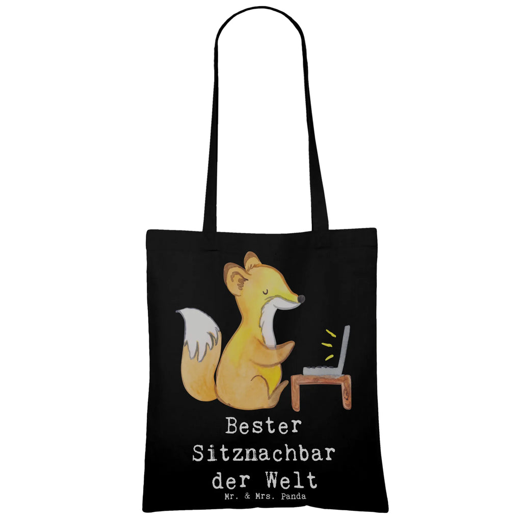Tote bag Fox Best seat neighbor in the world shoulder bag, cotton bag, jute bag, cloth bag, shopping bag, Carrier bag, pouch, shopper, bag, for, thank you, gift, giving, birthday, birthday present, gift idea, souvenir, make you happy, gift tip, table neighbor, college, seminar, fellow student, classmate, school, Seat neighbor, university, chair neighbor, neighbor