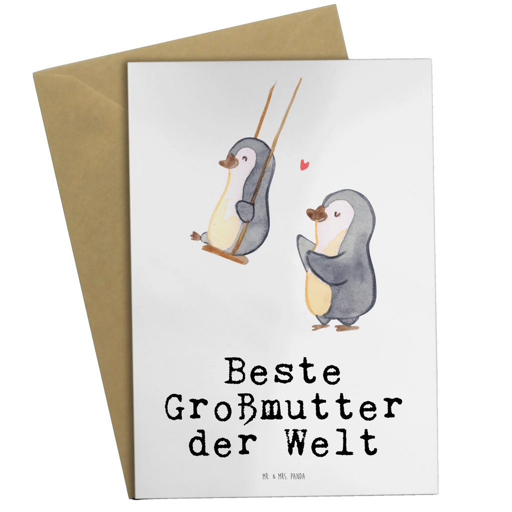 Greetings card penguin Best grandmother in the world invitation card, wedding card, greeting card, folding card, birthday card, for, thank you, gift, giving, birthday, birthday present, gift idea, souvenir, make you happy, gift tip, become grandma, grandma, Grandmother, grandparents