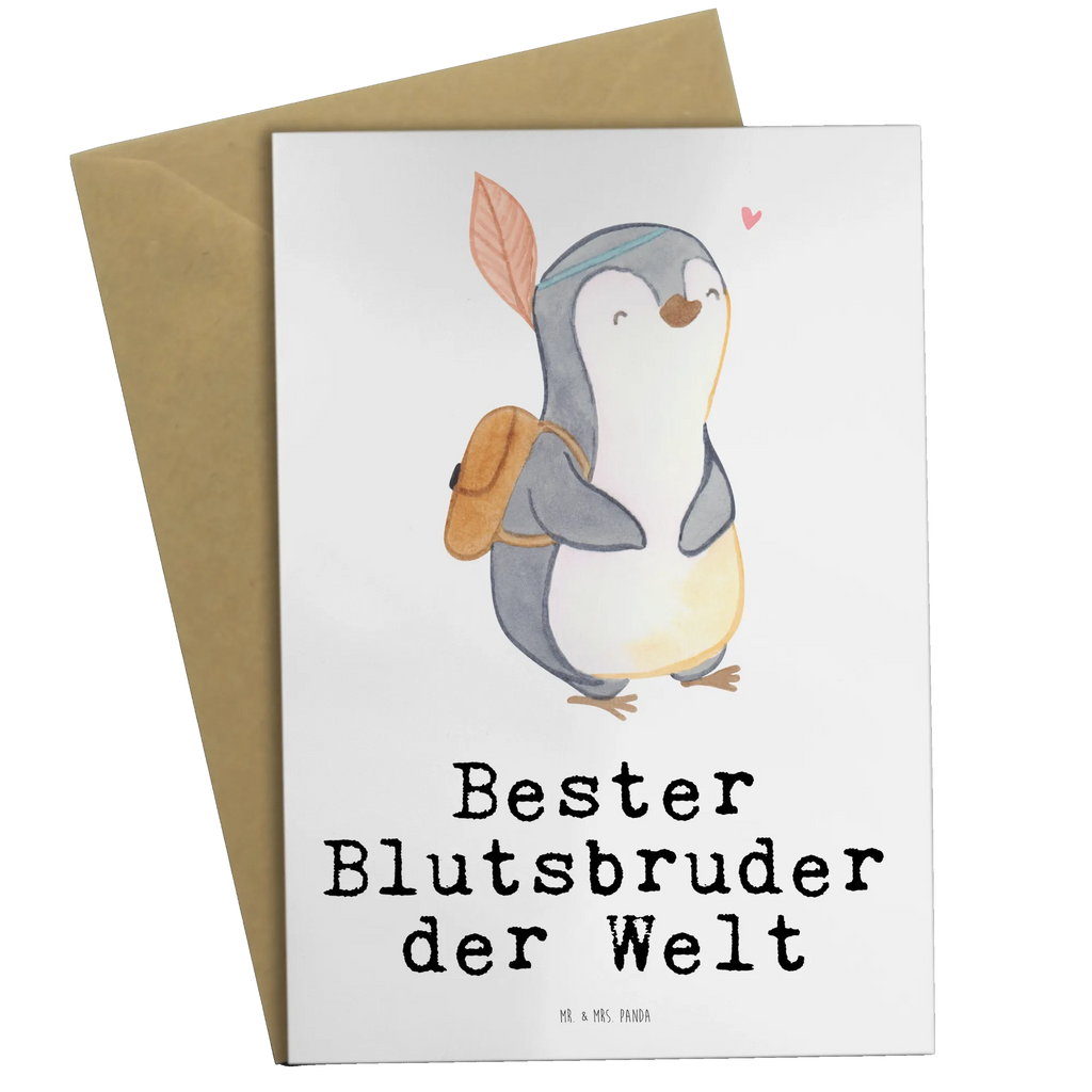 Greetings card penguin Best blood brother in the world Ansichtskarten, Einladungskarte, Klappkarte, Grußkarte, Glückwunschkarte, Geburtstagskarte, Karte, Hochzeitskarte, für, Dankeschön, Geschenk, Schenken, Geburtstag, Geburtstagsgeschenk, Geschenkidee, Danke, Bedanken, Mitbringsel, Freude machen, Geschenktipp, Blutsgeschwister, Sido, Bester, Brüder, Geschwister, Freund, Blutsbruder, Bruderherz, Familie, Kleinigkeit, Brother