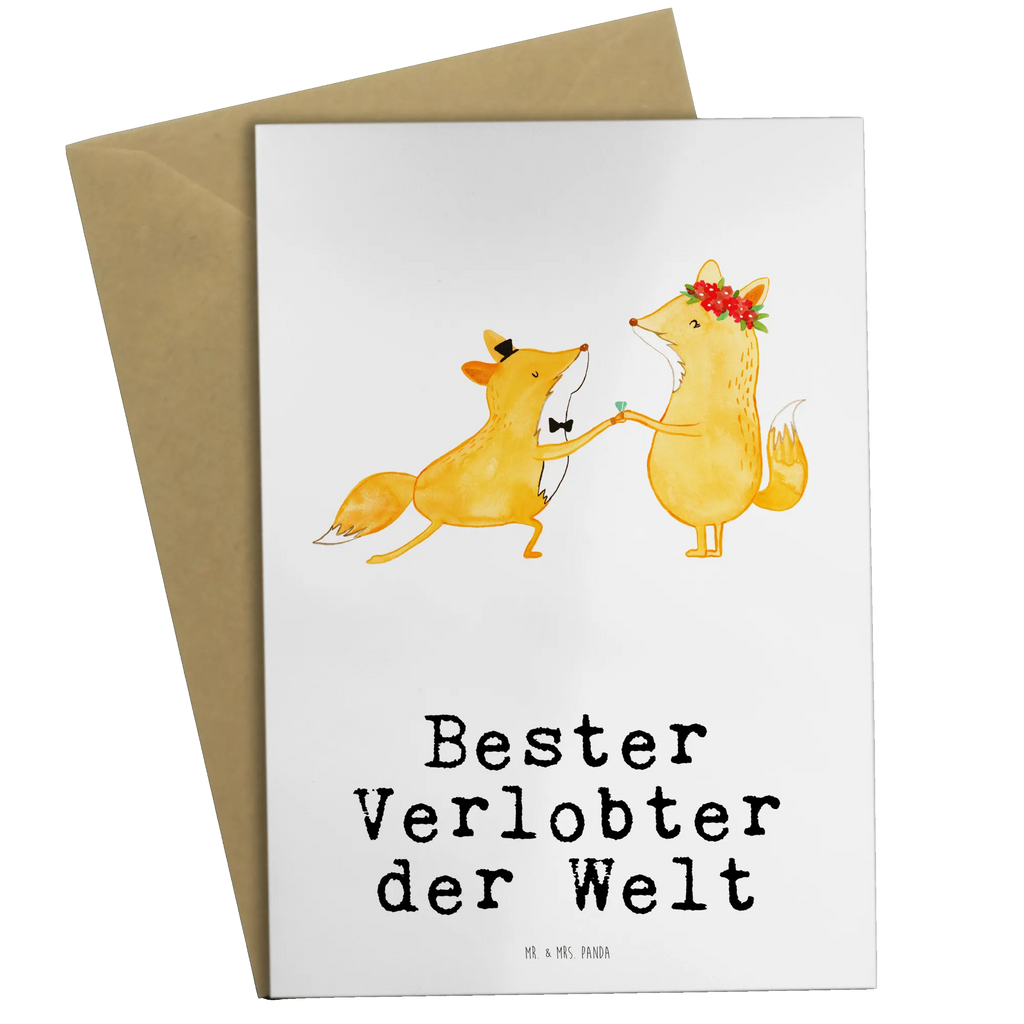 Greetings card Fox Best Fiancé in the World birthday card, folding card, greeting card, wedding card, invitation card, for, thank you, gift, giving, birthday, birthday present, gift idea, souvenir, make you happy, gift tip, Dream Man, Marriage, Fiance, To-be, Boyfriend, Betrothal, Husband, Wedding