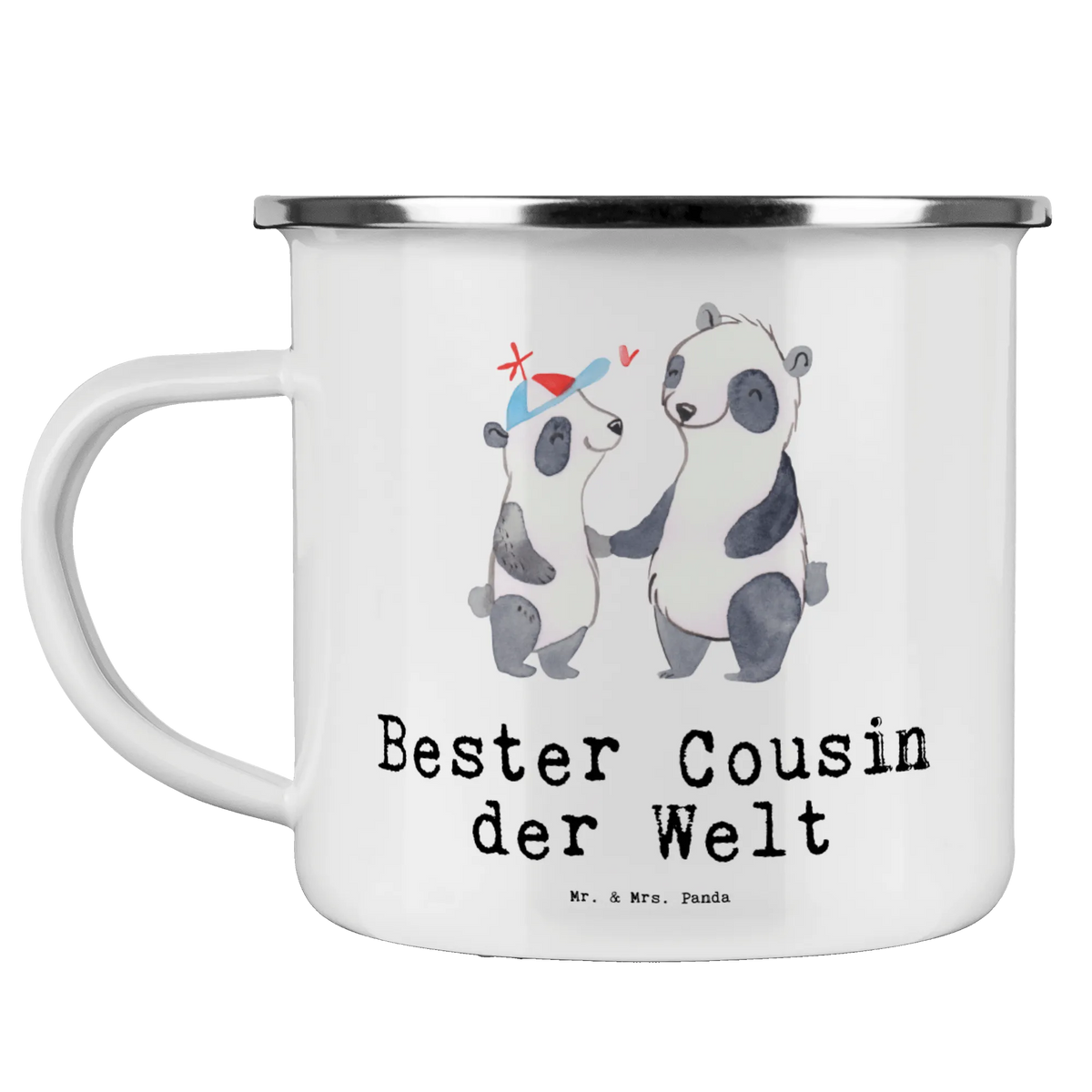 Camping Emaille Tasse Panda Bester Cousin der Welt Pott, Emaille Tasse, Emailletasse, reisetasse, Tasse Emaille, Outdoor Becher, blechbecher, Reisebecher, Kaffeepott, Teetasse, Emaille Becher, wanderbecher, Blechtasse, Teebecher, metallbecher, Motivtasse, Haferl, outdoortasse, Campingtasse, becher emaille, wandertasse, Campingbecher, Outdoor Tasse, emaillebecher, Schenken, Freude machen, Geschenktipp, für, Danke, Dankeschön, Geburtstag, Geschenk, Geburtstagsgeschenk, Mitbringsel, Bedanken, Geschenkidee, Verwandtschaft, Vetter, Familie, Cousine, Sohn von Tante, Cousin, Sohn von Onkel, Kousin
