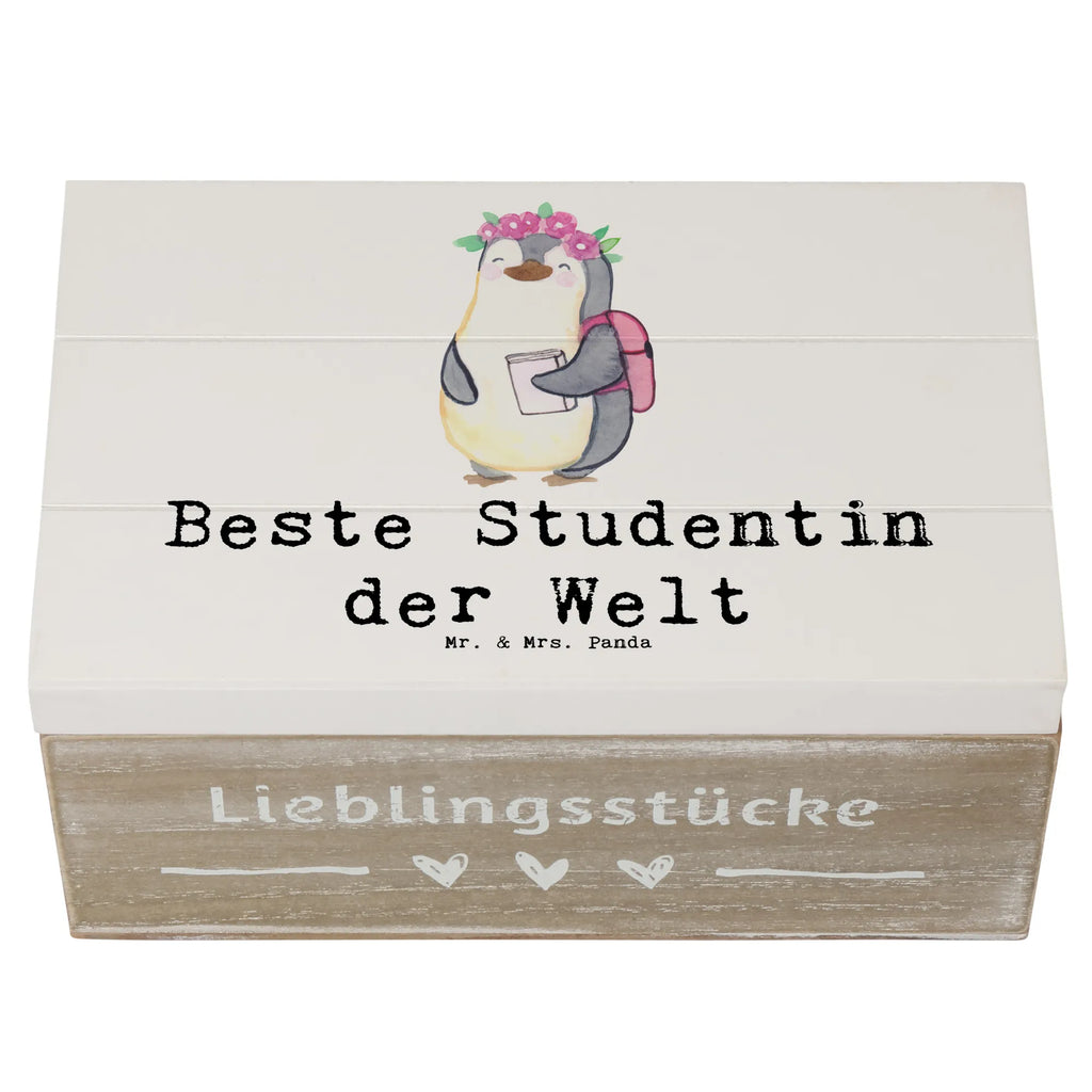 Holzkiste Pinguin Beste Studentin der Welt Kiste, Aufbewahrungsbox, Dekokiste, Schatulle, Schatzkiste, Erinnerungsbox, Erinnerungskiste, Geschenkdose, Holzkiste, Geschenkbox, Truhe, XXL, für, Dankeschön, Geschenk, Schenken, Geburtstag, Geburtstagsgeschenk, Geschenkidee, Danke, Bedanken, Mitbringsel, Freude machen, Geschenktipp, Abschluss, Studium, Tochter, Hochschule, Alumni, Studenten, Uni, Universität, witzig, Studienabschluss, Studentin, Spaß, Musterschülerin, lustig
