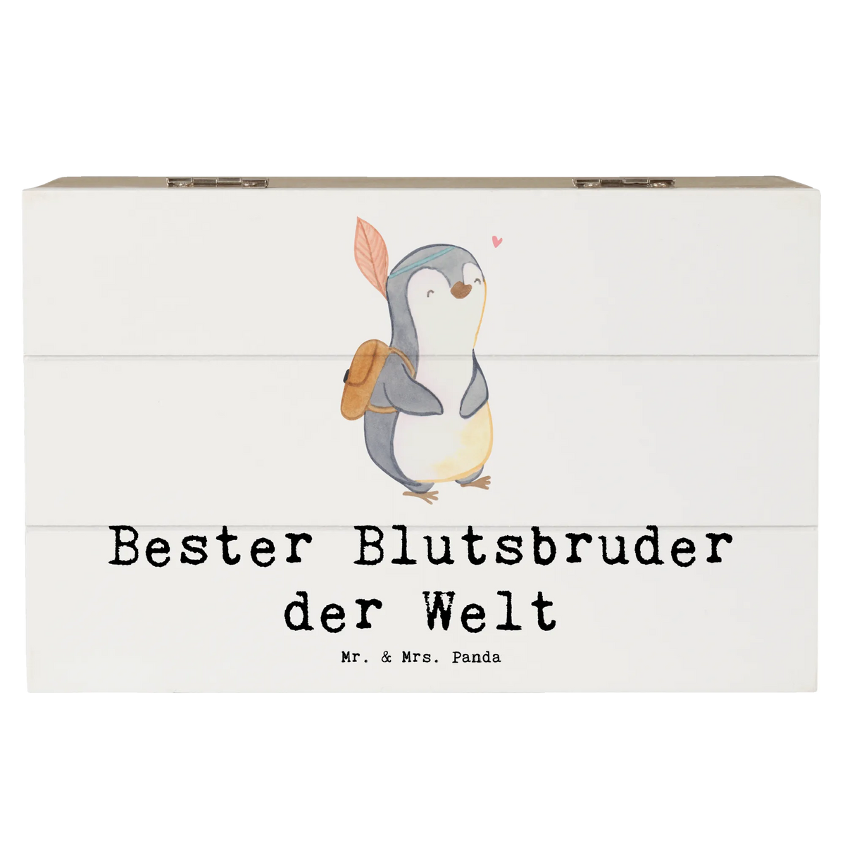 Wooden chest penguin Best blood brother in the world gift tip, gift idea, gift, birthday present, giving, thank you, birthday, for, make you happy, Blood brother, friend, blood siblings, best, little thing, heartfelt brother, siblings, brothers