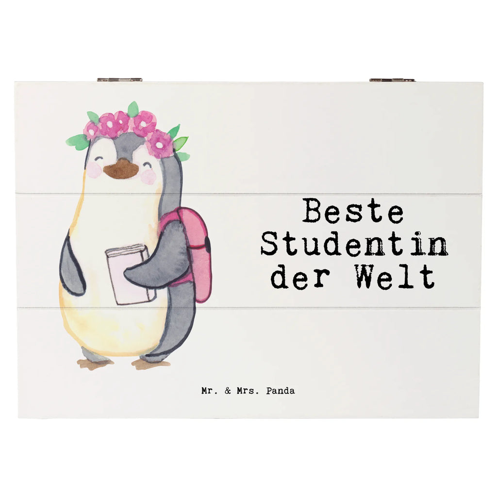 Holzkiste Pinguin Beste Studentin der Welt Kiste, Aufbewahrungsbox, Dekokiste, Schatulle, Schatzkiste, Erinnerungsbox, Erinnerungskiste, Geschenkdose, Holzkiste, Geschenkbox, Truhe, XXL, für, Dankeschön, Geschenk, Schenken, Geburtstag, Geburtstagsgeschenk, Geschenkidee, Danke, Bedanken, Mitbringsel, Freude machen, Geschenktipp, Abschluss, Studium, Tochter, Hochschule, Alumni, Studenten, Uni, Universität, witzig, Studienabschluss, Studentin, Spaß, Musterschülerin, lustig