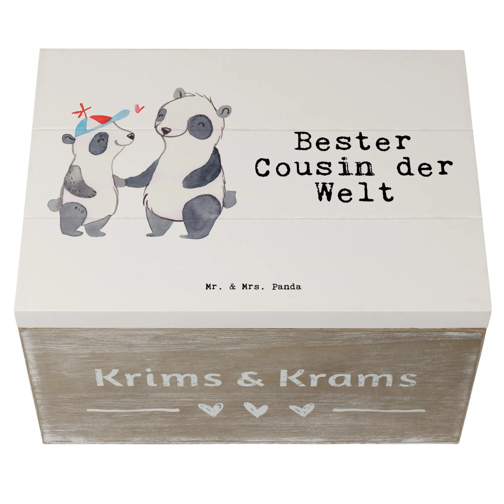 Wooden chest panda best cousin in the world chest, memory box, Wooden box, XXL, casket, storage box, box, decorative box, treasure chest, for, thank you, gift, giving, birthday, birthday present, gift idea, souvenir, make you happy, gift tip, Cousin, uncle&#39;s son, cousin, kin, aunt&#39;s son, family