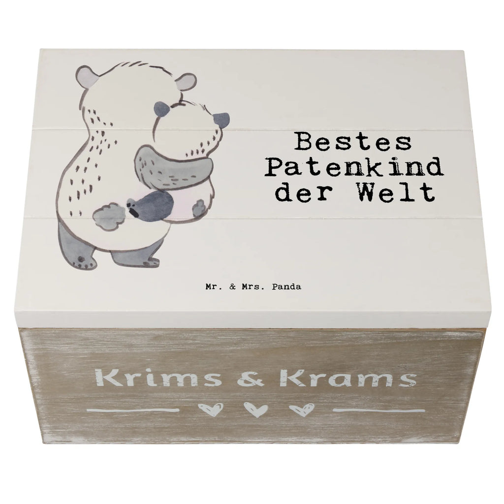 Holzkiste Panda Bestes Patenkind der Welt Schatulle, Kiste, Dekokiste, Truhe, Holzkiste, Geschenkbox, Erinnerungskiste, Geschenkdose, Aufbewahrungsbox, XXL, Erinnerungsbox, Schatzkiste, für, Dankeschön, Geschenk, Schenken, Geburtstag, Geburtstagsgeschenk, Geschenkidee, Danke, Bedanken, Mitbringsel, Freude machen, Geschenktipp, Taufe, Täufling, Tauffeier, Patenkind, Nichte, Neffe, Paten Kind, Patenonkel, Taufgeschenk, Patentante, Pate