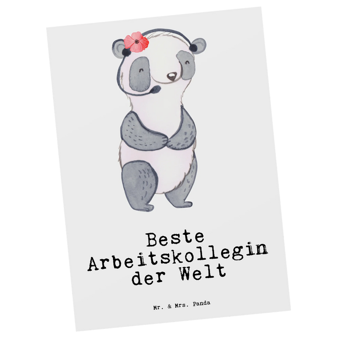 Postcard panda Best colleague in the world