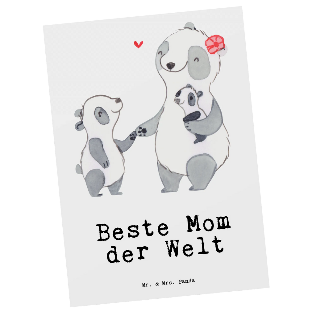 Postkarte Panda Beste Mom der Welt Kunstkarten, Designkarte, Grußkarte, Ansichtskarten, spruchkarte, Postkarten, einzelkarte, Fotokarte, Ansichtskarte, Postkarte, bildkarte, kunstkarte, Motivkarte, Geschenkidee, Geschenk, Schenken, Mitbringsel, Geburtstag, Geburtstagsgeschenk, für, Danke, Dankeschön, Bedanken, Freude machen, Geschenktipp, Sohn, Mutter, Tochter, Muttertag, Ma, Mami, Beste, Mommy, Supermama, Mom, Mutti, Mama, Beste Mama