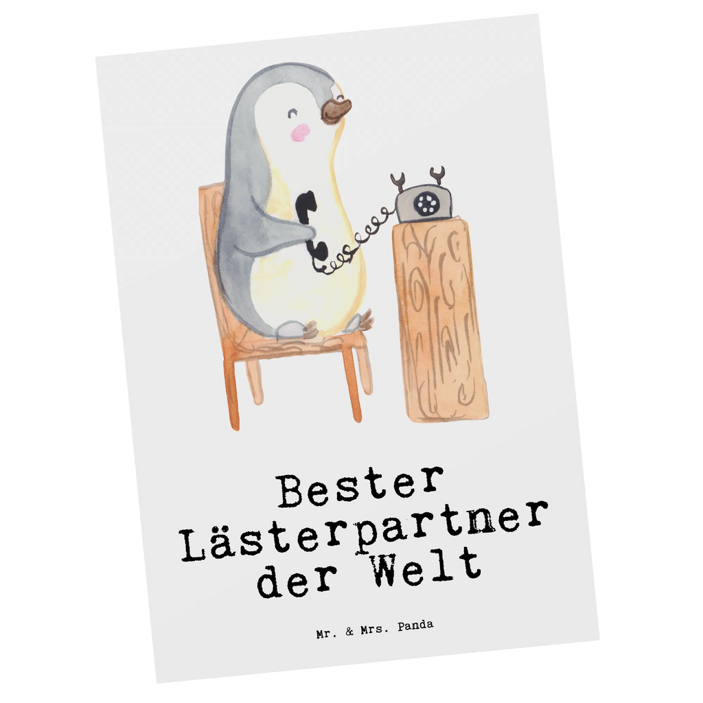 Postcard penguin Best blasphemous partner in the world gift, letter, invitation card, card, paper, gift card, postcards, Postcard, invitation, for, thank you, giving, birthday, birthday present, gift idea, souvenir, make you happy, gift tip, fun, Lester partner, bff, lestern, blasphemer sister, friend, Blasphemer partner, blaspheme, best friend