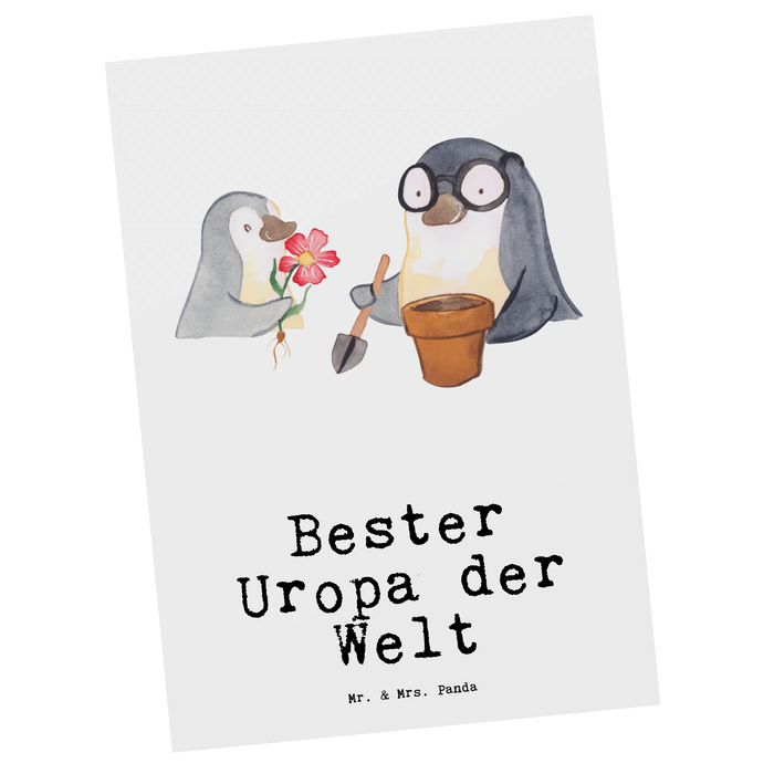 Postcard penguin Best great grandpa in the world