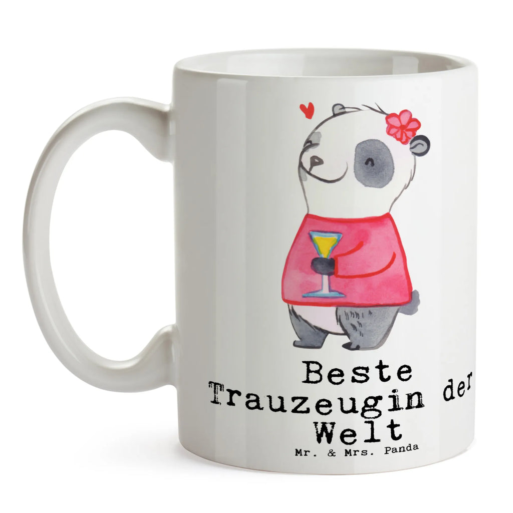 Tasse Panda Beste Trauzeugin der Welt design tasse, statement tasse, Mug, tasse für büro, Kaffeebecher, Bürobecher, kaffeebecher keramik, Kaffeepott, Trinktasse, Bürotasse, Tasse mit Spruch, Keramiktasse, Tasse mit Motiv, Teepott, Sprüchetasse, Becher, Kaffeetasse, Teetasse, Trinkbecher, kaffeetasse bedruckt, Dekotasse, Geschenktasse, Teebecher, Bedruckte Tasse, Henkeltasse, schöne tasse, heißgetränkebecher, kaffeebecher bedruckt, kaffeetasse keramik, Pott, milchkaffeetasse, Motivtasse, Henkelbecher, Coffee Mug, haferl, Tasse, tasse für kaffee, Frühstücksbecher, Frühstückstasse, Keramikbecher, Designtasse, hochwertige tasse, Kakaotasse, Geschenkidee, Geschenk, Schenken, Mitbringsel, Geburtstag, Geburtstagsgeschenk, für, Danke, Dankeschön, Bedanken, Freude machen, Geschenktipp, Standesamt, Trauhzeugin, Braut, Kirche, Trauung, JGA, Freundin, Hochzeit, Heirat, Trauzeugin