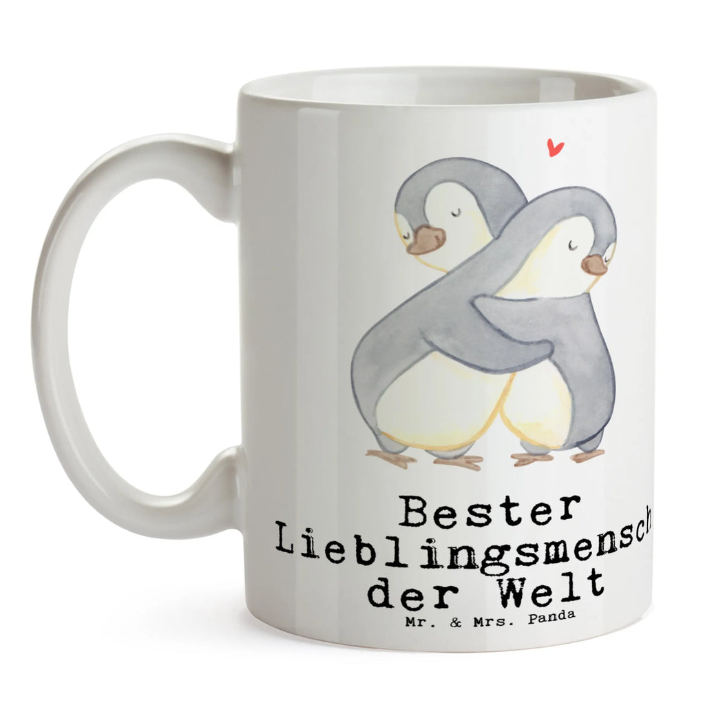 Tasse Pinguin Bester Lieblingsmensch der Welt Geschenktasse, Teetasse, Tasse mit Motiven, Porzellantasse, Tasse, Bürotasse, Tasse mit Zitaten, Keramiktasse, Kaffeetasse, für, Dankeschön, Geschenk, Schenken, Geburtstag, Geburtstagsgeschenk, Geschenkidee, Danke, Bedanken, Mitbringsel, Freude machen, Geschenktipp, Freund, Familie, Liebling, Liebe, Mama, Partner, Bae, Herz, Lieblingsmensch, Love, Papa, beste Freundin, Lieblings Mensch