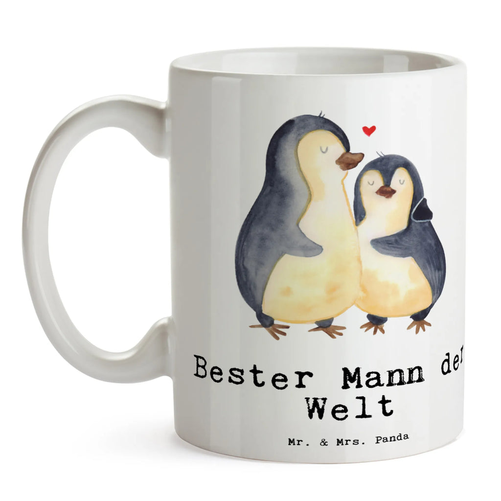 Tasse Pinguin Bester Mann der Welt Keramiktasse, Geschenktasse, Tasse, Tasse mit Zitaten, Porzellantasse, Teetasse, Bürotasse, Tasse mit Motiven, Kaffeetasse, für, Dankeschön, Geschenk, Schenken, Geburtstag, Geburtstagsgeschenk, Geschenkidee, Danke, Bedanken, Mitbringsel, Freude machen, Geschenktipp, Bräutigam, Traummann, Gatte, Ehepartner, Kleinigkeit, Liebling, Ehemann, Partner, Lebensgefährte, Freund, Ehe, Mann, Beste