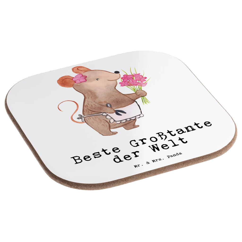 Square coaster Mouse Best Great Aunt in the World Coasters, party, breakfast, gifts, gift, presents, glass coasters, for, thank you, giving, birthday, birthday present, gift idea, souvenir, make you happy, gift tip, sister, aunts, big, Great aunt, family, great aunt, nephew, niece, best, aunt, trifle, favorite aunt