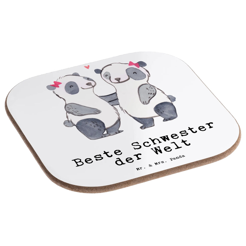 Square coaster panda best sister in the world party, Coasters, presents, breakfast, glass coasters, gift, gifts, for, thank you, giving, birthday, birthday present, gift idea, souvenir, make you happy, gift tip, Best, Sisters, Love, Siblings, Children, Sister, Trifle, Gift, Family, Daughter