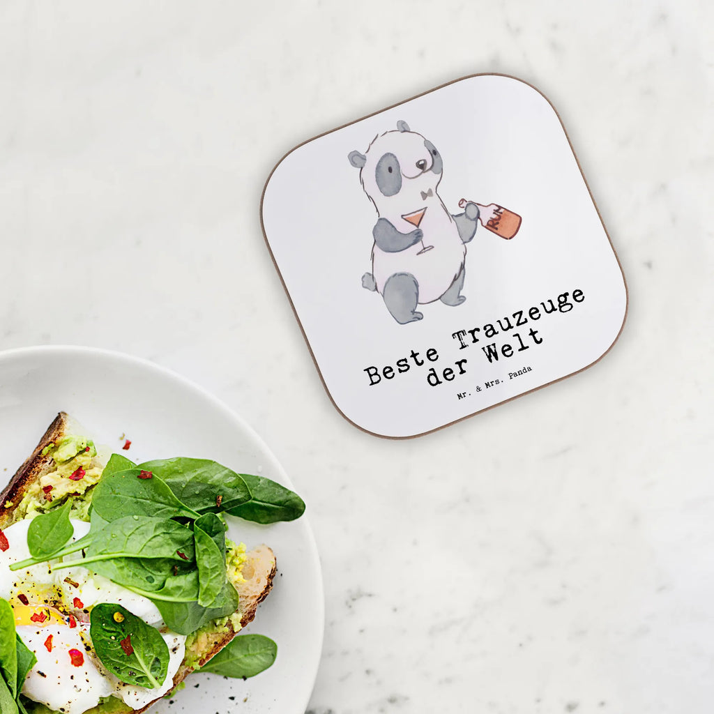 Square coaster panda Best Best Man in the World gifts, breakfast, glass coasters, party, gift, Coasters, presents, for, thank you, giving, birthday, birthday present, gift idea, souvenir, make you happy, gift tip, marriage, JGA, bride, best man, registry office, church, wedding ceremony, wedding, groom, Best man