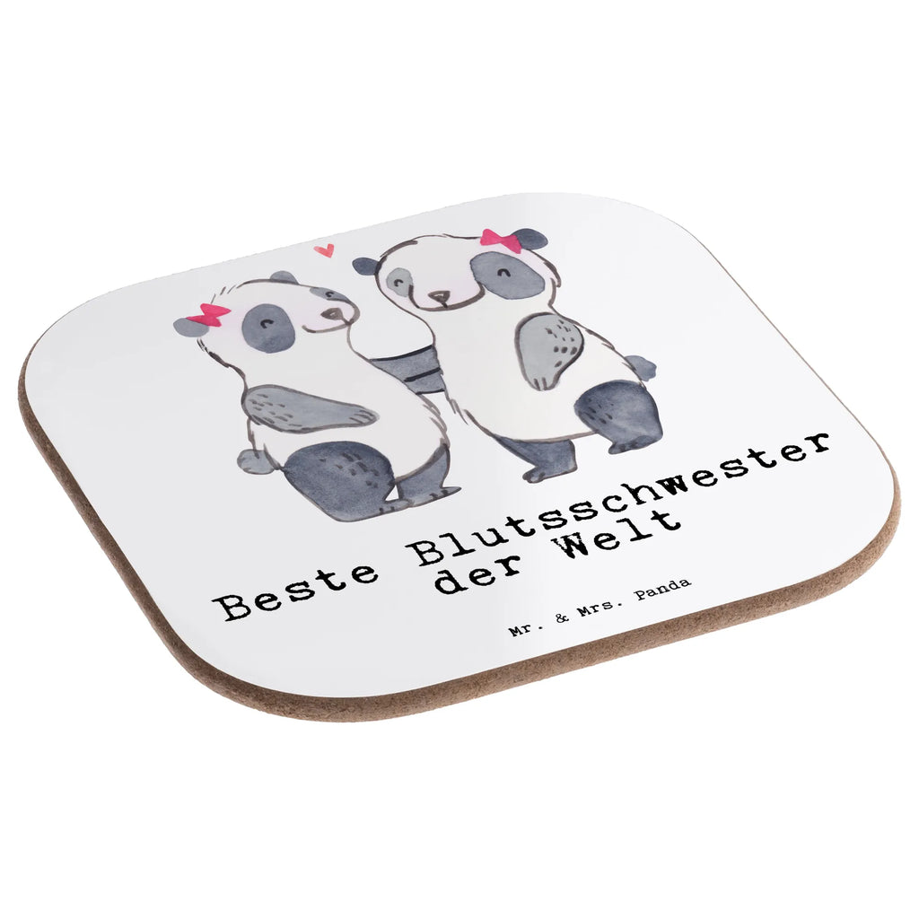 Square coaster panda Best blood sister in the world Coasters, glass coasters, gift, party, presents, breakfast, gifts, for, thank you, giving, birthday, birthday present, gift idea, souvenir, make you happy, gift tip, Siblings, Trifle, Blood Sister, Sister, Blood Siblings, Gift, Bae, Friend, Sisters, Family, Love, Daughter, Best