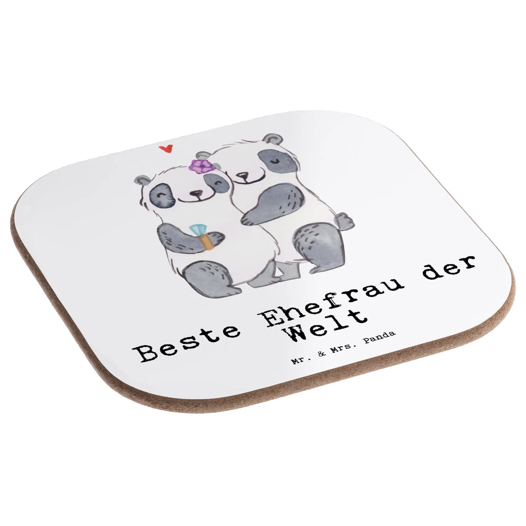 Square coaster panda best wife in the world breakfast, Coasters, glass coasters, party, presents, gift, gifts, for, thank you, giving, birthday, birthday present, gift idea, souvenir, make you happy, gift tip, Best, Dream Woman, Wedding, Darling, Wife, Life Companion, Woman, Partner, Girlfriend, Spouse, Marriage, Little Things, Bride