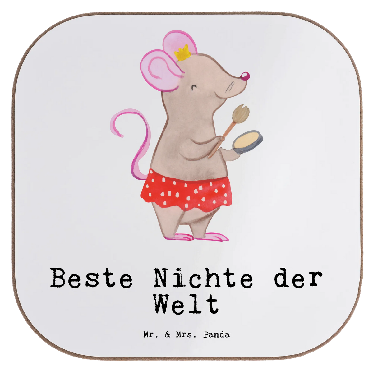 Square coaster Mouse best niece in the world Coasters, gifts, gift, presents, breakfast, party, glass coasters, for, thank you, giving, birthday, birthday present, gift idea, souvenir, make you happy, gift tip, aunt, Niece, godchild, christening, brother's daughter, sister's daughter, godmother, best, godfather, uncle