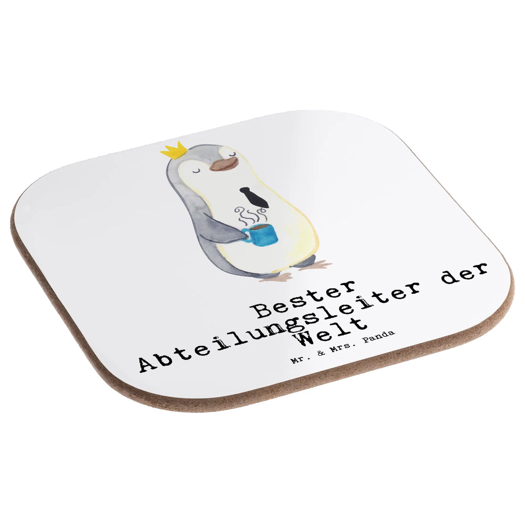 Square coaster penguin Best department manager in the world party, gift, gifts, Coasters, glass coasters, breakfast, presents, for, thank you, giving, birthday, birthday present, gift idea, souvenir, make you happy, gift tip, farewell gift, boss, farewell, office, Head of department, colleague, work, manager, superior, retirement