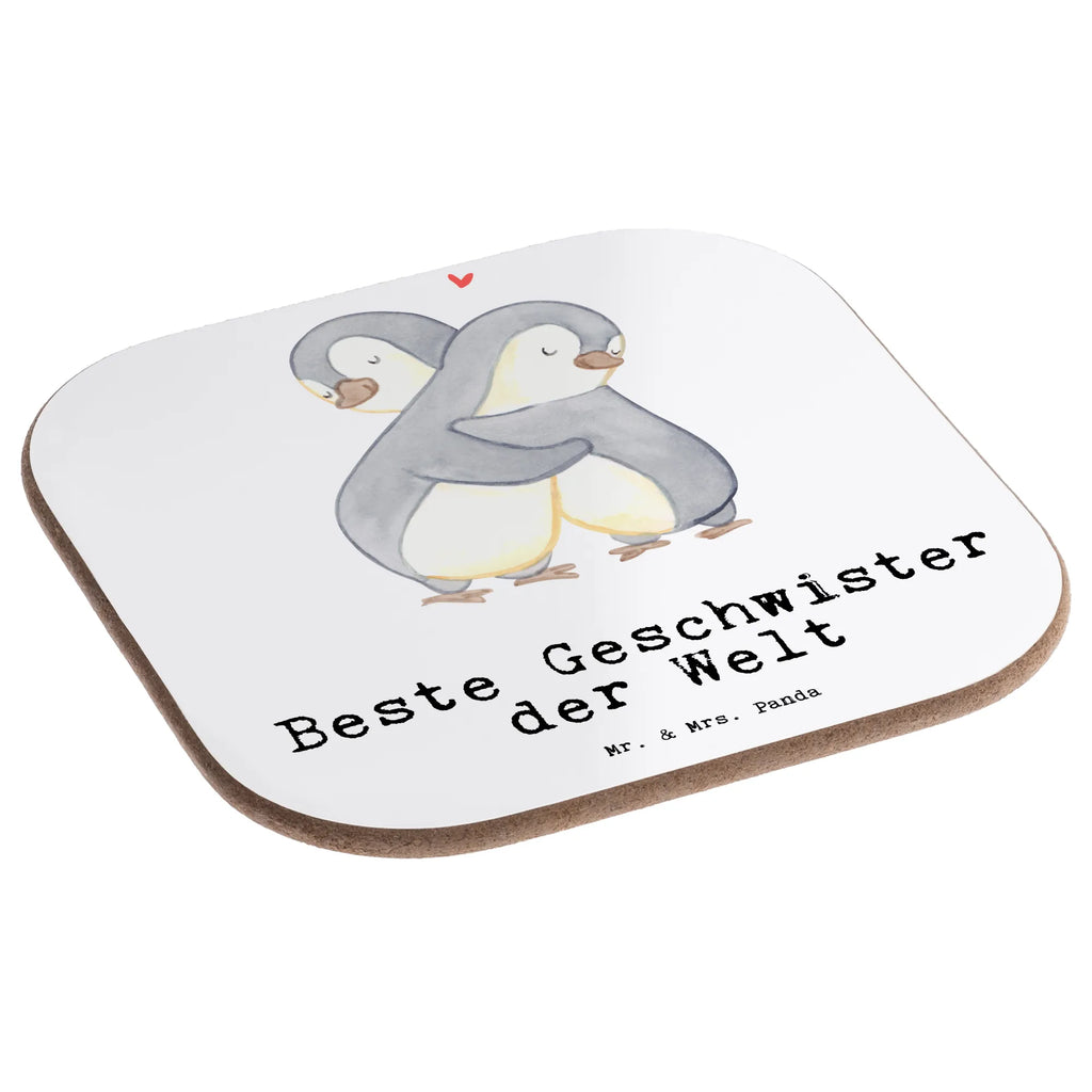 Square coaster penguin Best siblings in the world presents, gift, glass coasters, breakfast, Coasters, gifts, party, for, thank you, giving, birthday, birthday present, gift idea, souvenir, make you happy, gift tip, sister, family, siblings, offspring, brother, Siblings, brothers, sisters