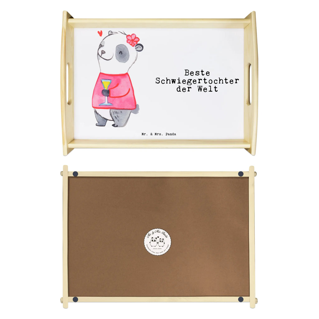 Serviertablett Panda Beste Schwiegertochter der Welt Dekotablett, Holztablett, Serviertablett, Frühstückstablett, Küchentablett, Tablett, für, Dankeschön, Geschenk, Schenken, Geburtstag, Geburtstagsgeschenk, Geschenkidee, Danke, Bedanken, Mitbringsel, Freude machen, Geschenktipp, Hochzeit, Frau, Schwiegertochter, Ehefrau des Sohns, angeheiratet, Tochter