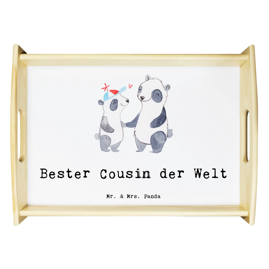 Serving tray panda best cousin in the world breakfast tray, wooden tray, kitchen tray, serving tray, tray, for, thank you, gift, giving, birthday, birthday present, gift idea, souvenir, make you happy, gift tip, kin, family, Cousin, cousin, aunt&#39;s son, uncle&#39;s son