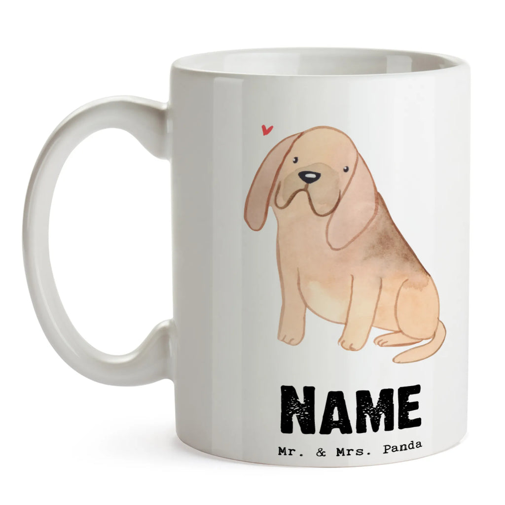 Personalised cup Bloodhound Lifesaver Dog, dog breed, purebred dog, dog owner, gift, animal lover, giving, puppy